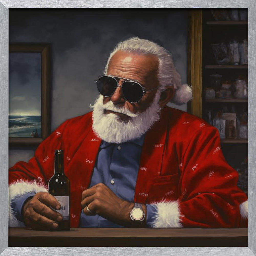 Sun Tan Claus Poster