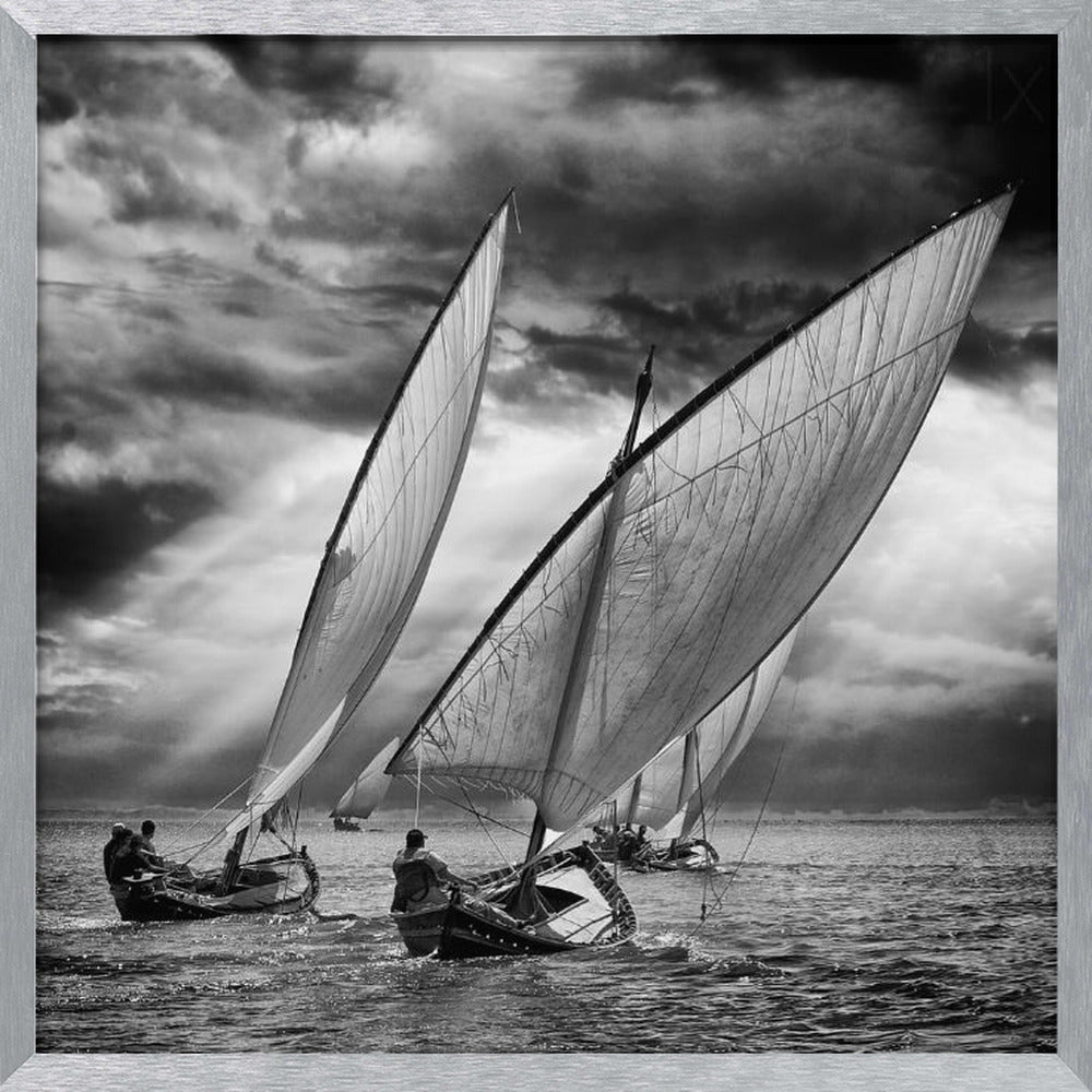 Sailboats and Light Poster