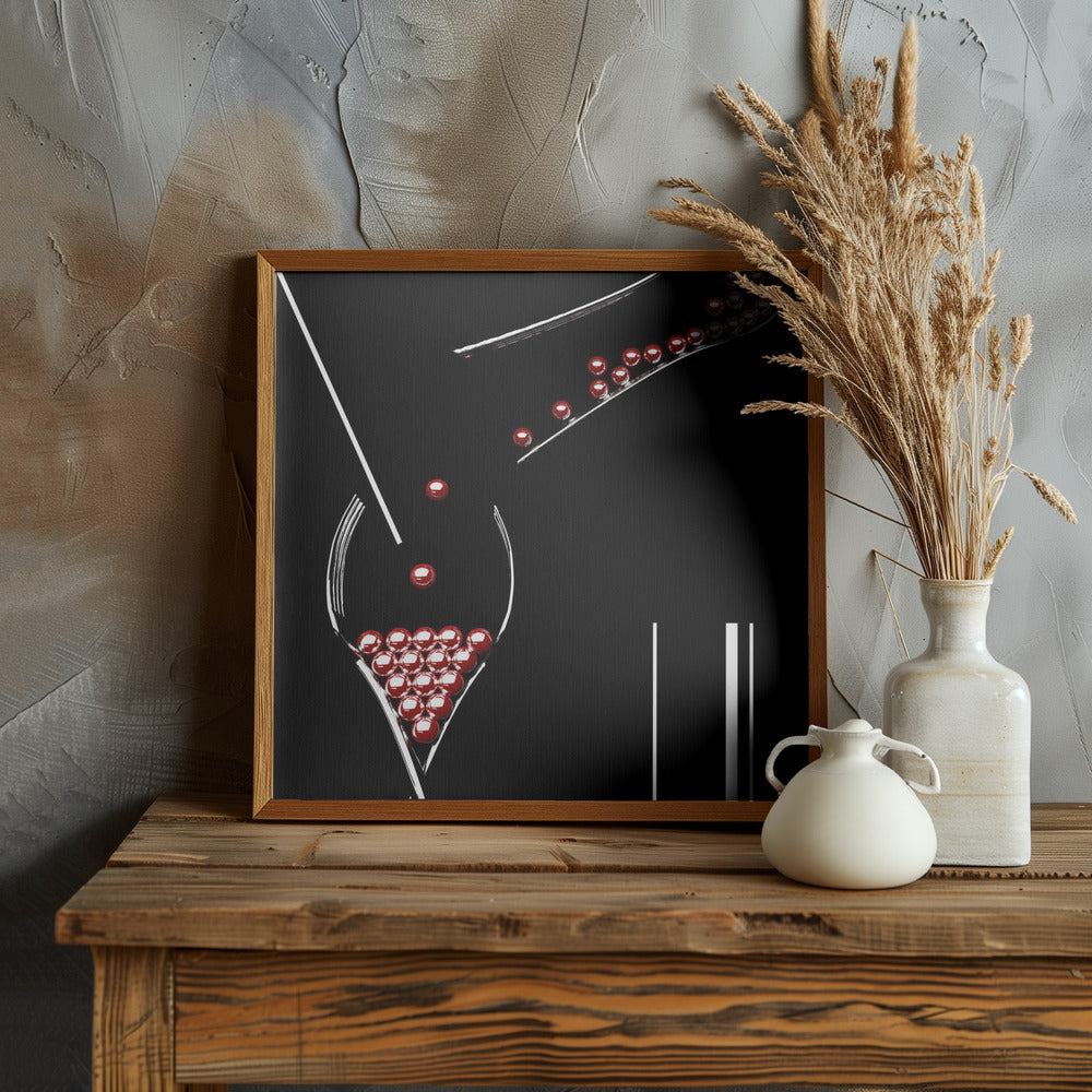 Straw ..Fork..and Marble Poster