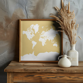 Andrew world map silhouette Poster