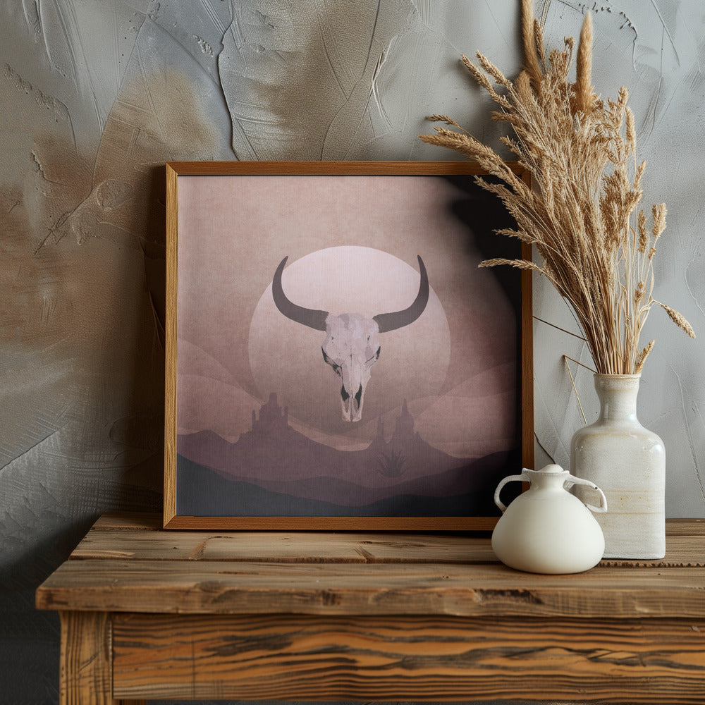 Cowboy Skull Poster