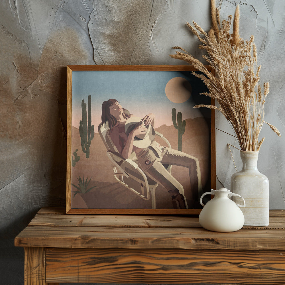 Batıda Dinlenen Kız Poster