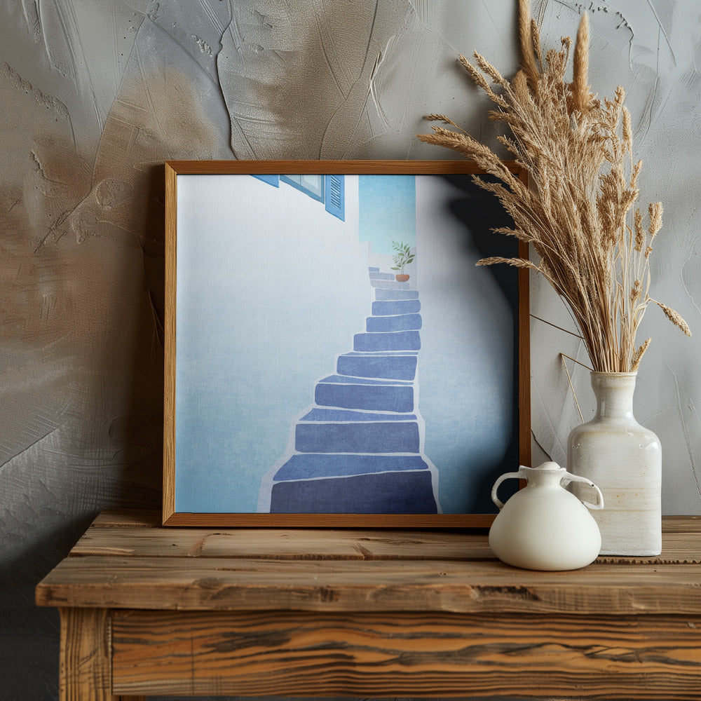 Greece Stairs Poster