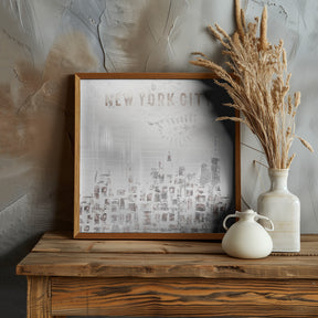 MODERN ART New York City Skylines | shabby chic Poster