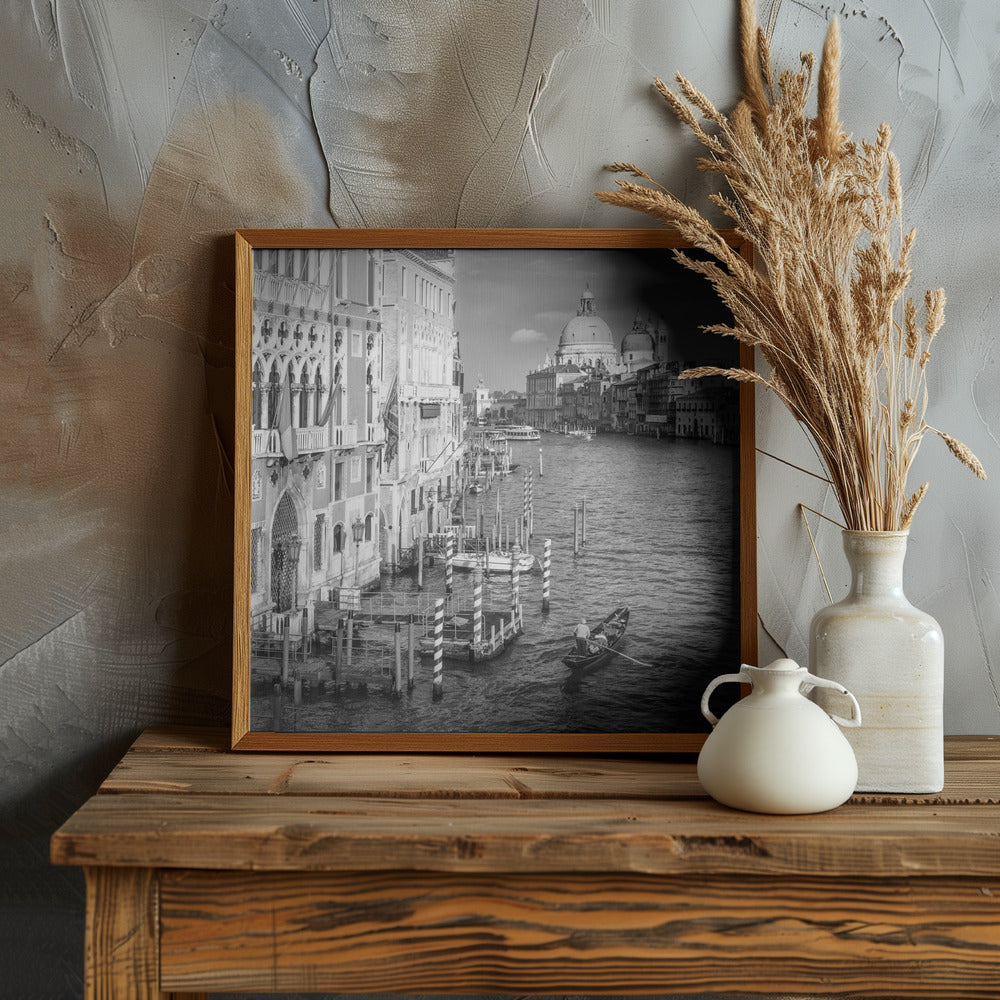 VENICE Canal Grande &amp; Santa Maria della Salute - monochrome Poster