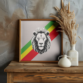 Rasta Lion Poster