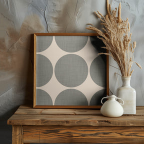 Modern Taupe Retro Spheres-Mid Century Modern Poster