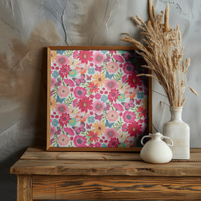 Bright floral Poster