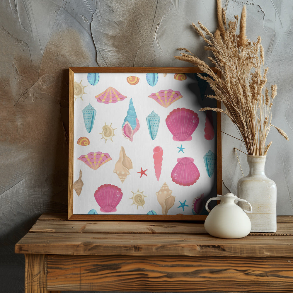 Seashell Pattern Poster