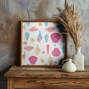 Seashell Pattern Poster