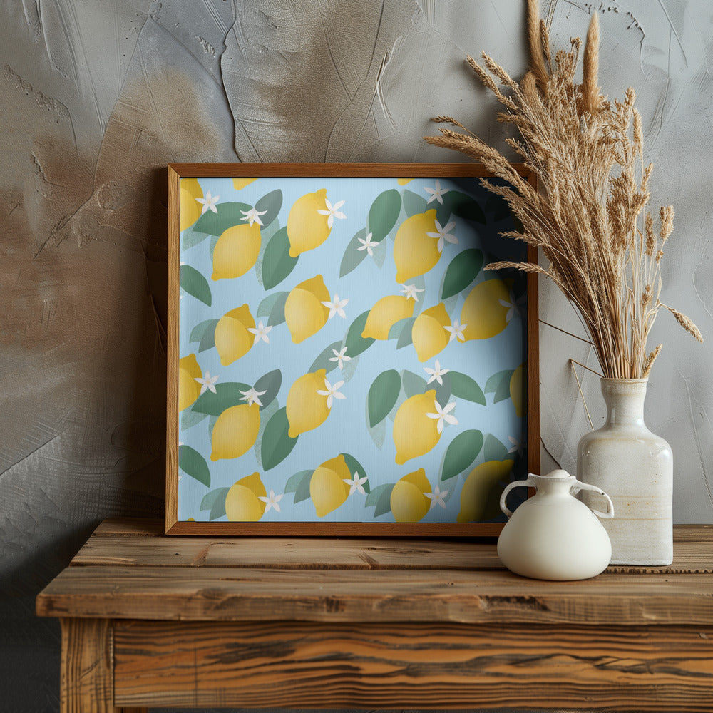 Lemons Pattern Poster