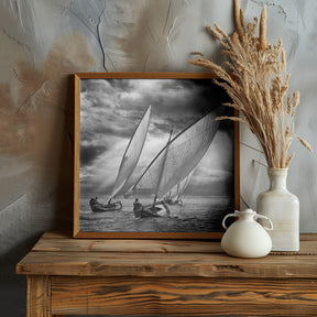 Sailboats and Light Poster