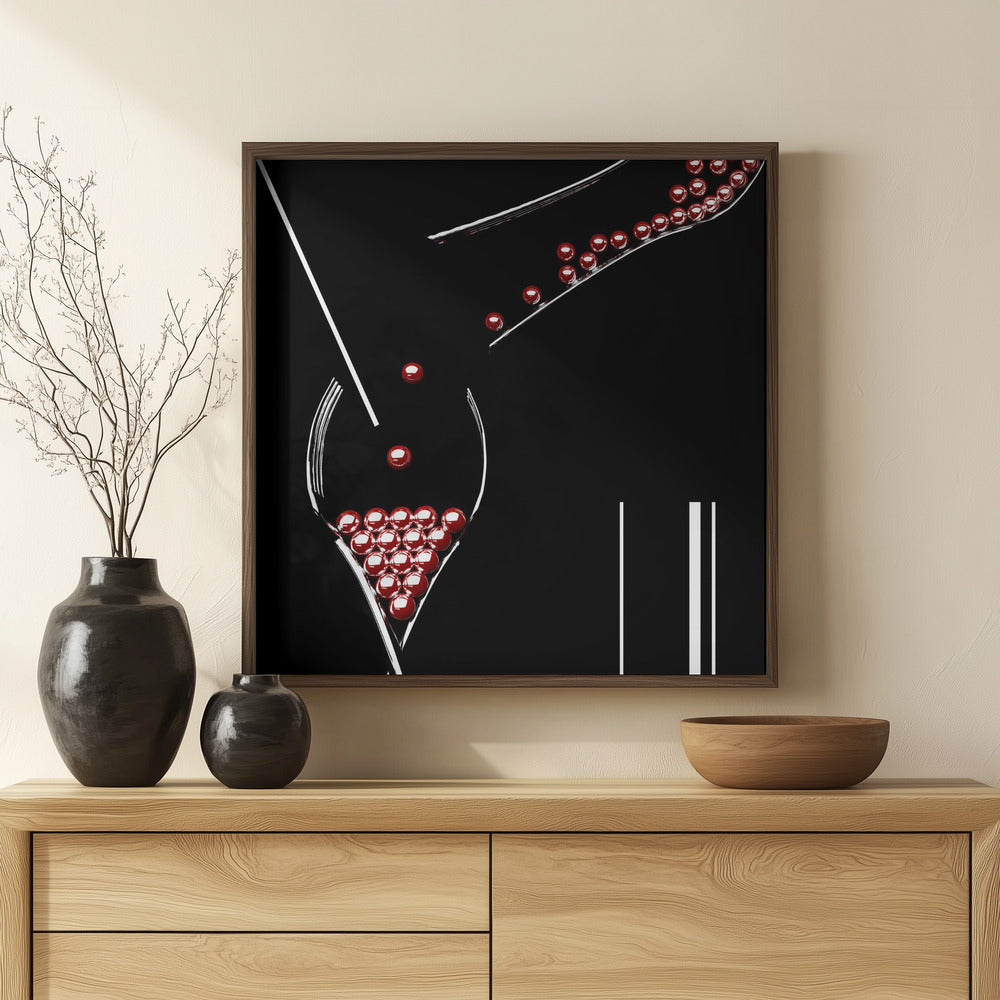 Straw ..Fork..and Marble Poster