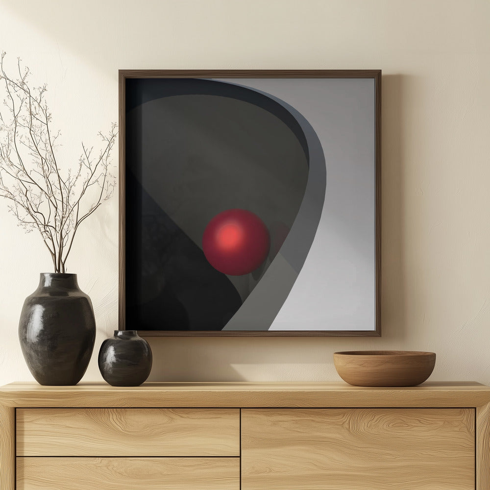 Metal Ball in Bowl Poster