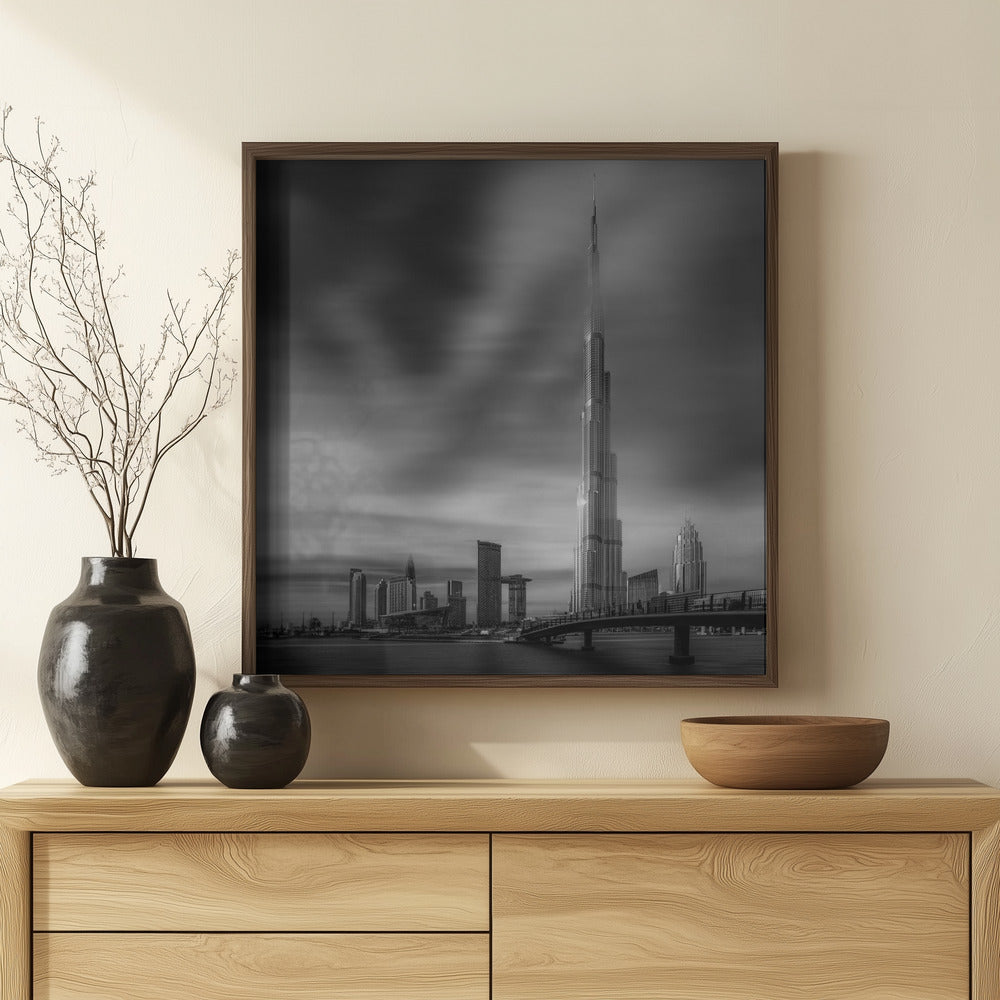 Dubai Downtown Cityscape, Dubai, UAE. Poster