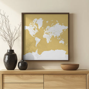 Andrew world map silhouette Poster