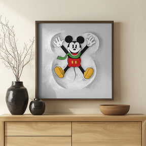 Mickey In Snow Poster