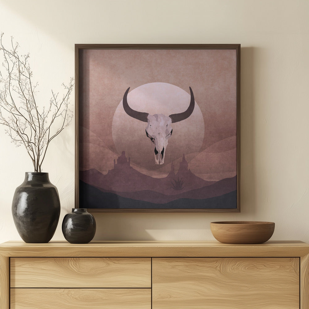 Cowboy Skull Poster