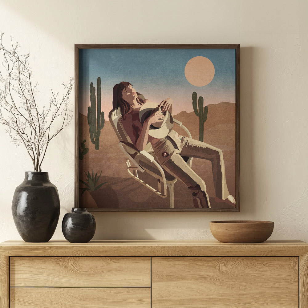 Batıda Dinlenen Kız Poster