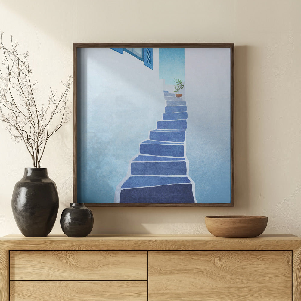 Greece Stairs Poster