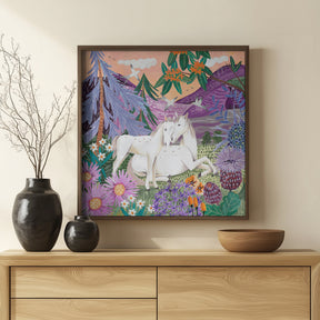 Horses in the Mountains Poster