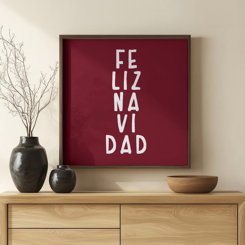 Simple feliz Navidad Poster