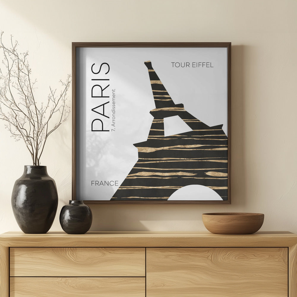 Urban Art PARIS Eiffel Tower Poster