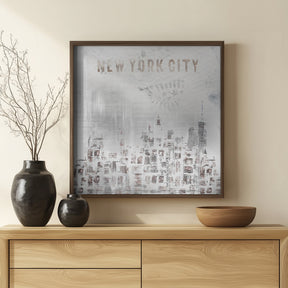 MODERN ART New York City Skylines | shabby chic Poster