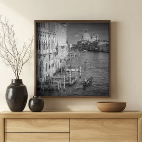 VENICE Canal Grande &amp; Santa Maria della Salute - monochrome Poster