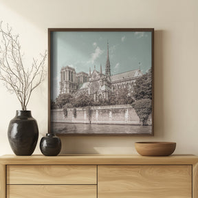 PARIS Cathedral Notre-Dame | urban vintage style Poster