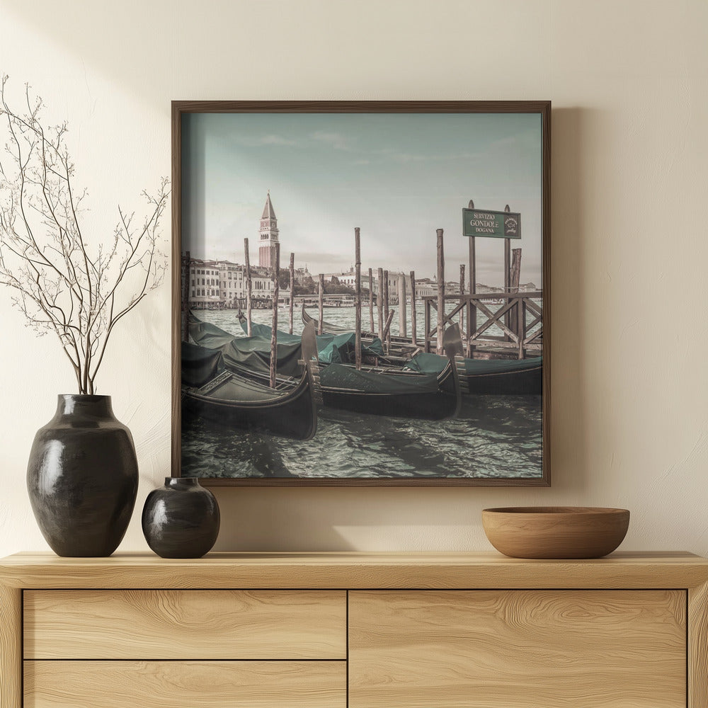 VENICE Grand Canal and Gondolas | urban vintage style Poster