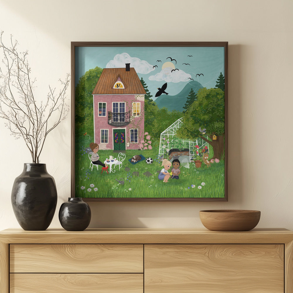 Summerday in the garden Poster