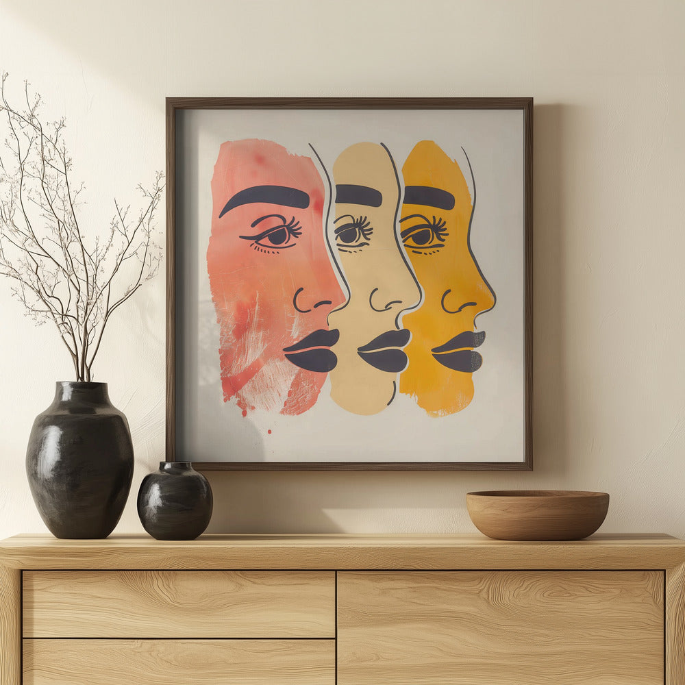 Three Faces Poster