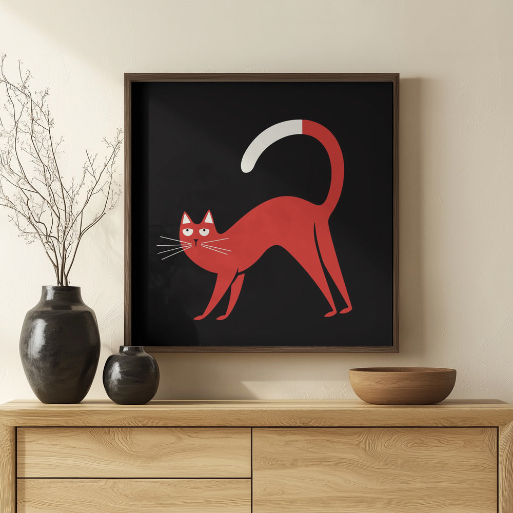 Red Cat Poster