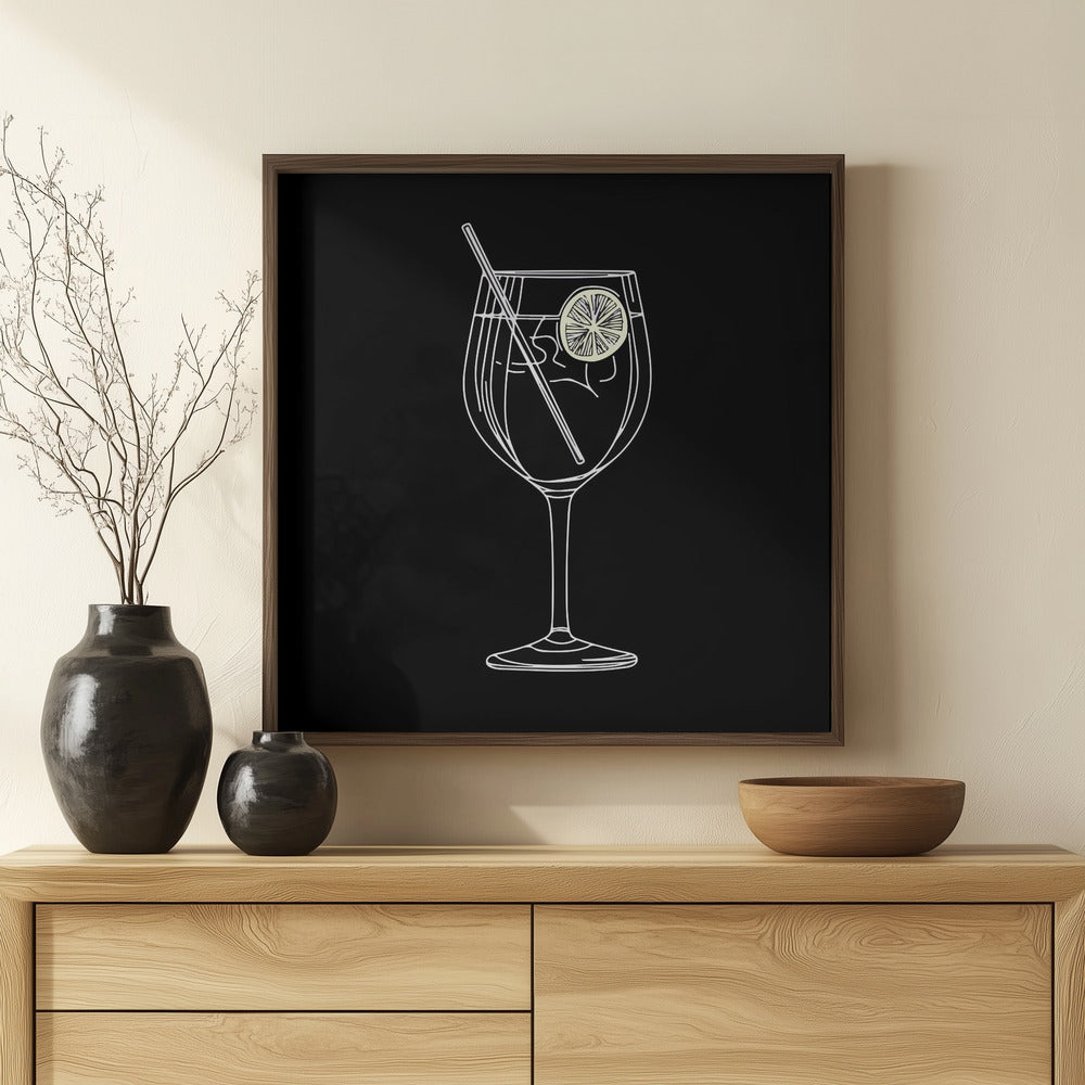 A Glass of Gin and Tonic Poster