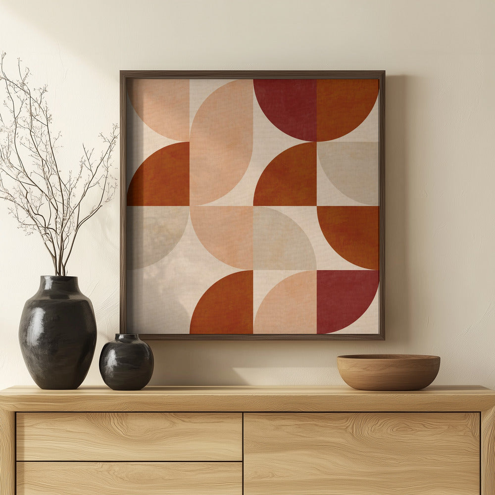 Autumn Mid Century Earthy Poster