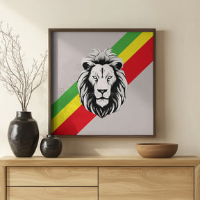 Rasta Lion Poster