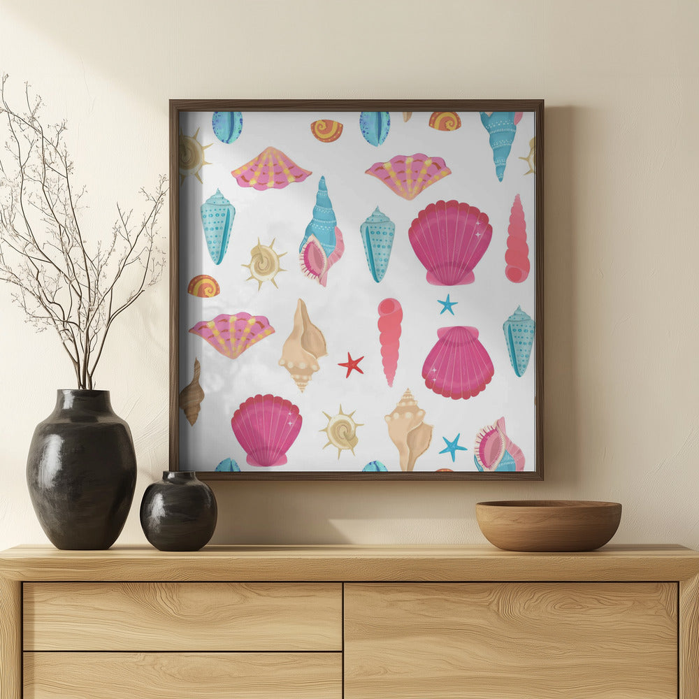 Seashell Pattern Poster