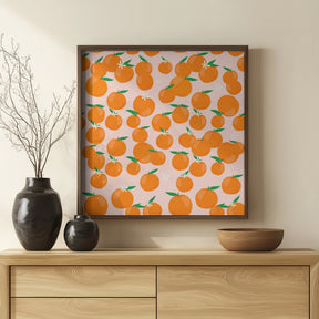 Oranges Pattern Poster