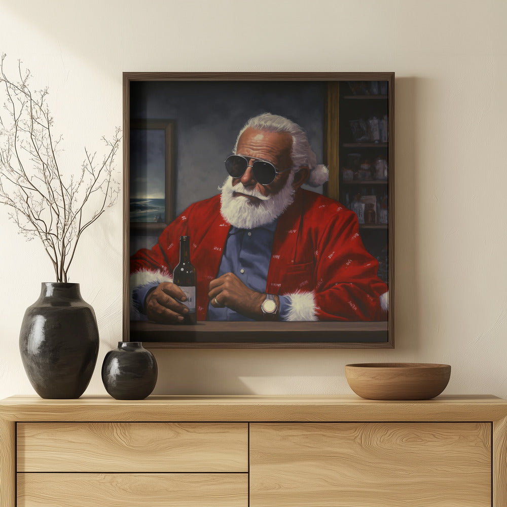 Sun Tan Claus Poster