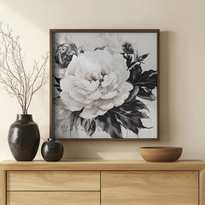 Peonies Sketch Poster