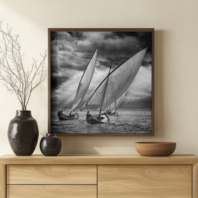 Sailboats and Light Poster