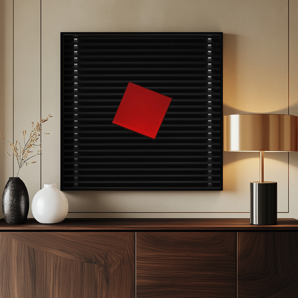 Red on Black Poster