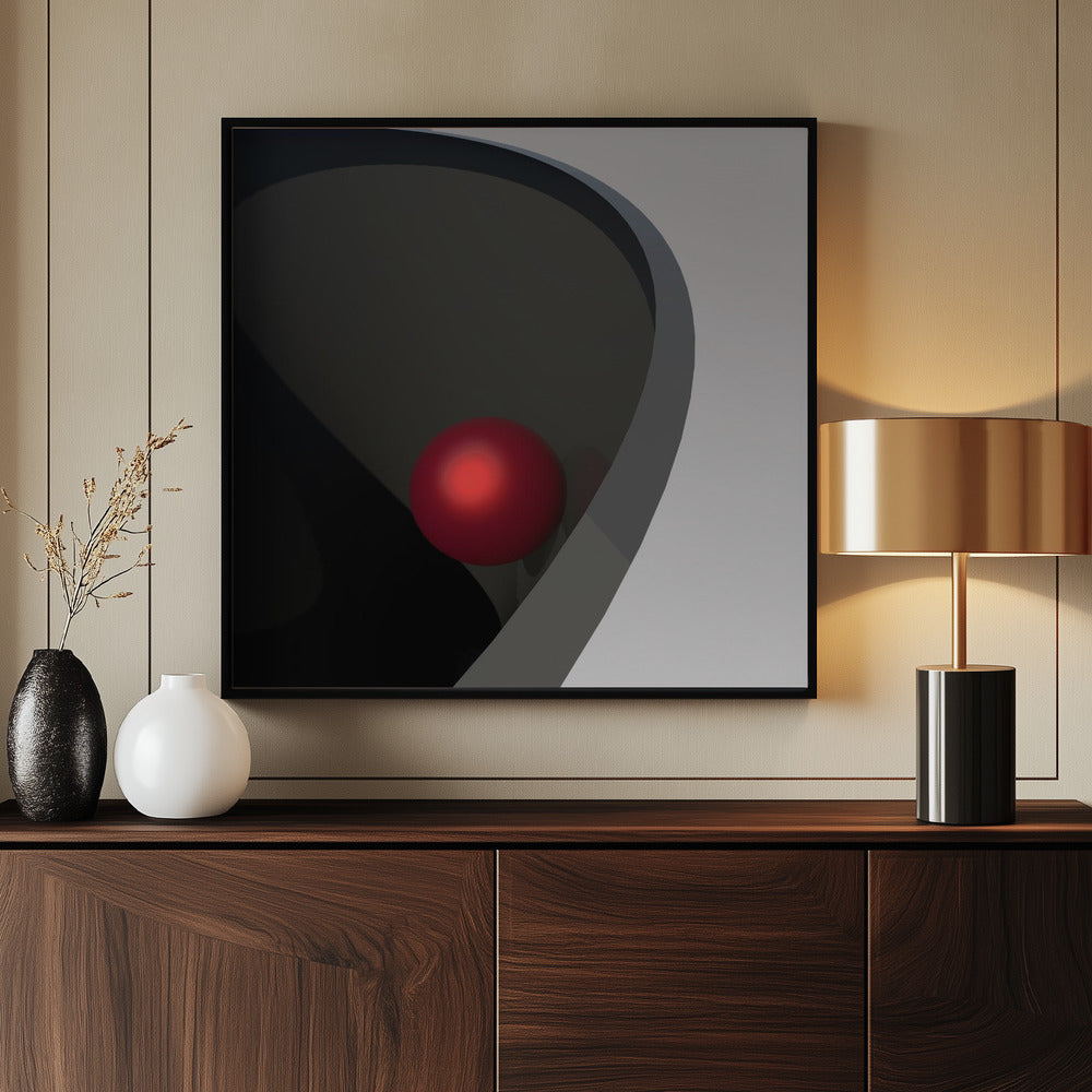 Metal Ball in Bowl Poster