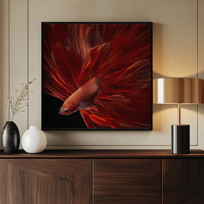 Red Fire Bettafish Poster