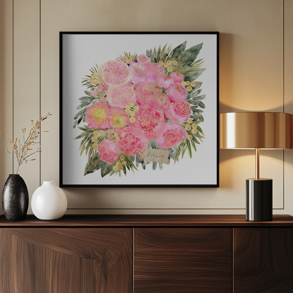 Forever Rekha bouquet in pink Poster