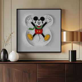 Mickey In Snow Poster