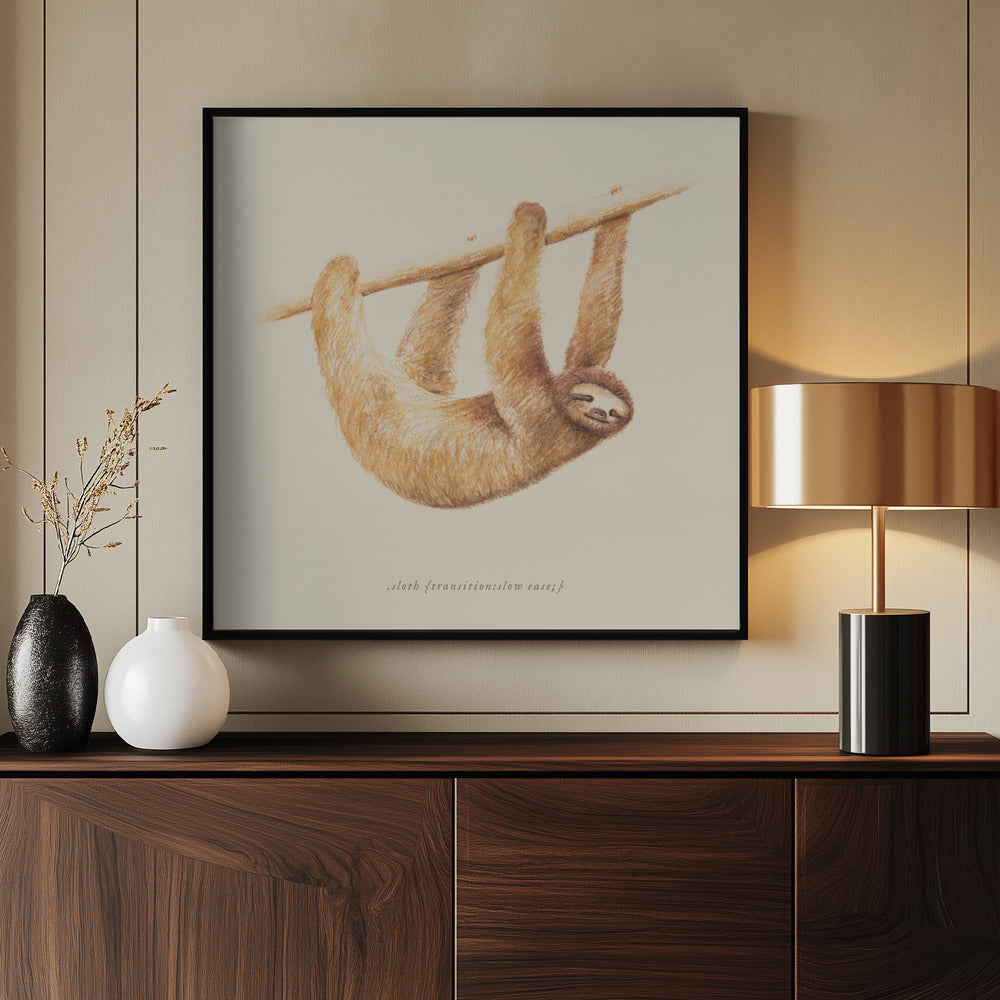 Css Animals   Sloth Poster