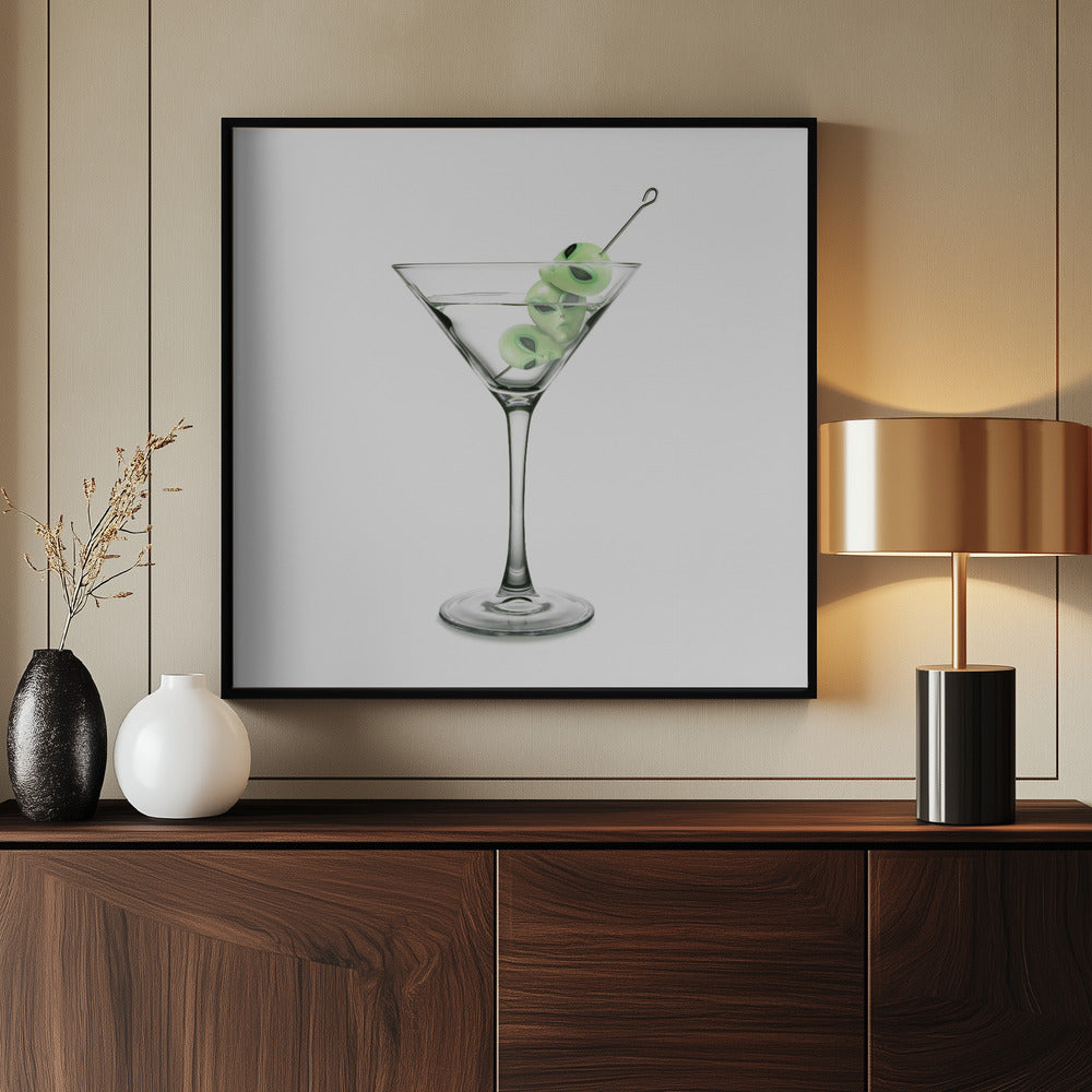 UFO Martini Poster