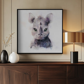 Baby Rhino Poster